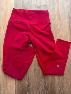 lululemon athletica Berry Pink Wunder Train Leggings Size 6 NWOT